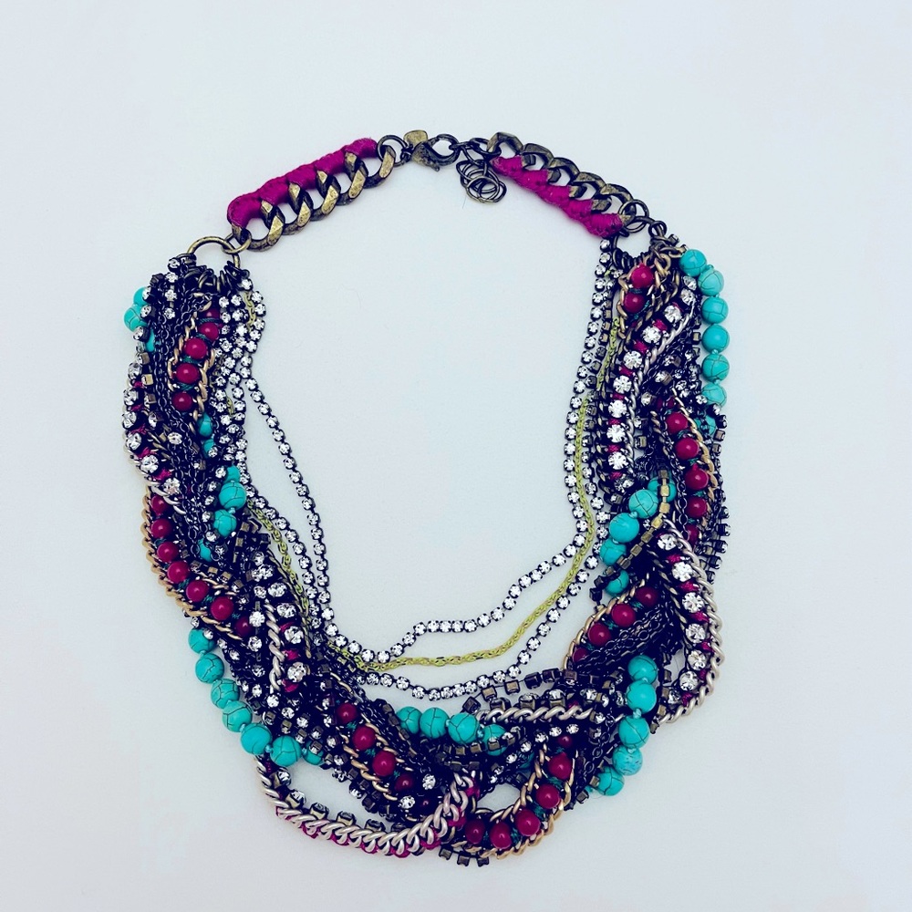 Stella & Dot Braided Mixed Media Necklace